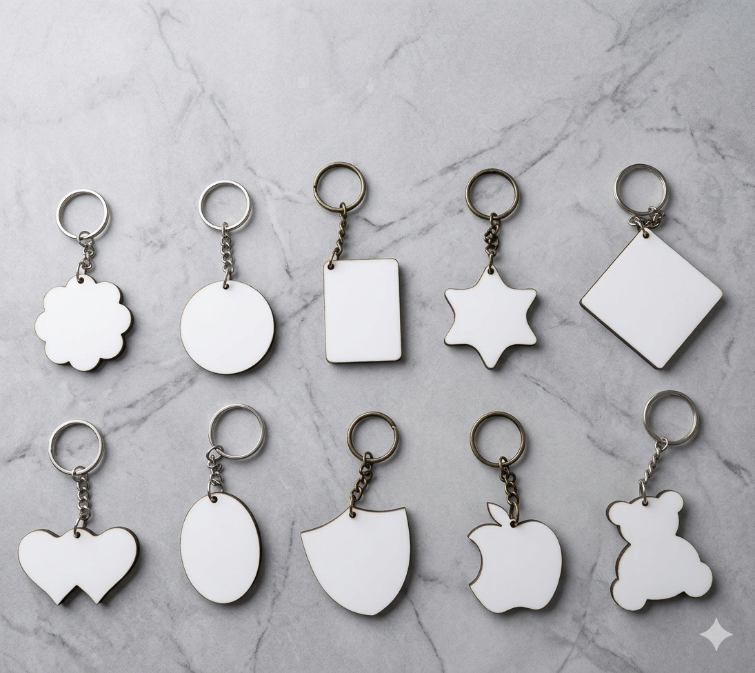 Premium Sublimation MDF Wooden Keychains