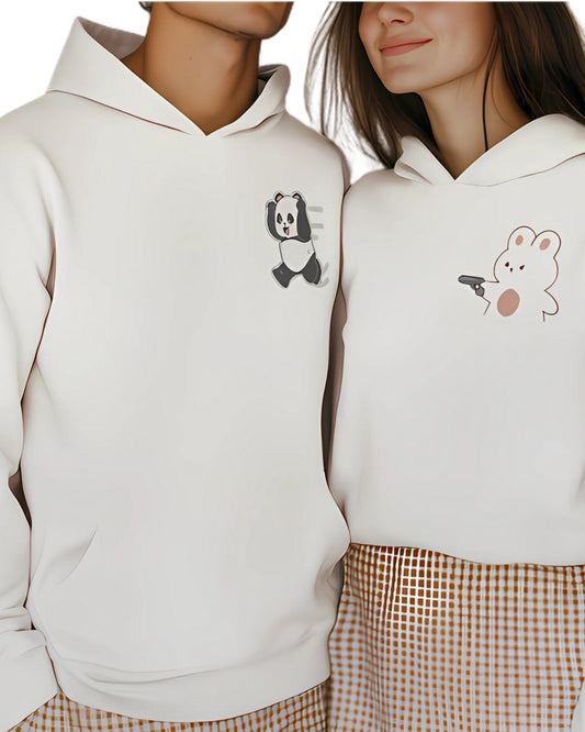 Cute Matching White Hoodies for Couples & Friends
