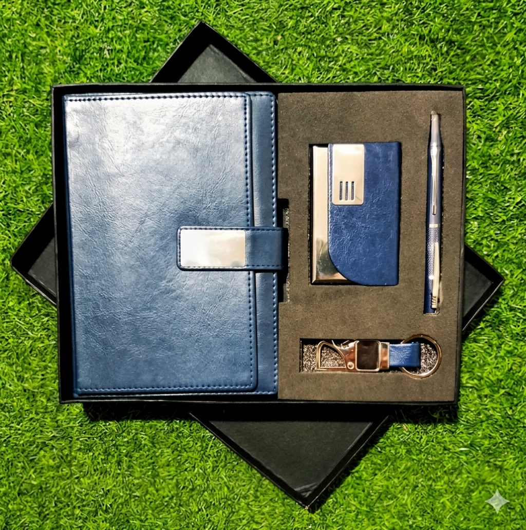 4 in 1 Gift Combo Set (Diary, Keychain, Pen, and Cardholder) MOQ 10 Pcs