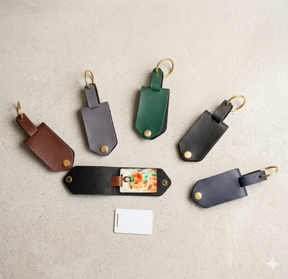 Premium Sublimation Leather Photo Memory Keychains